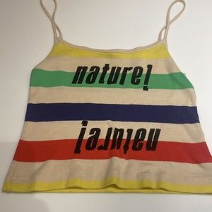 Ganni striped tank top